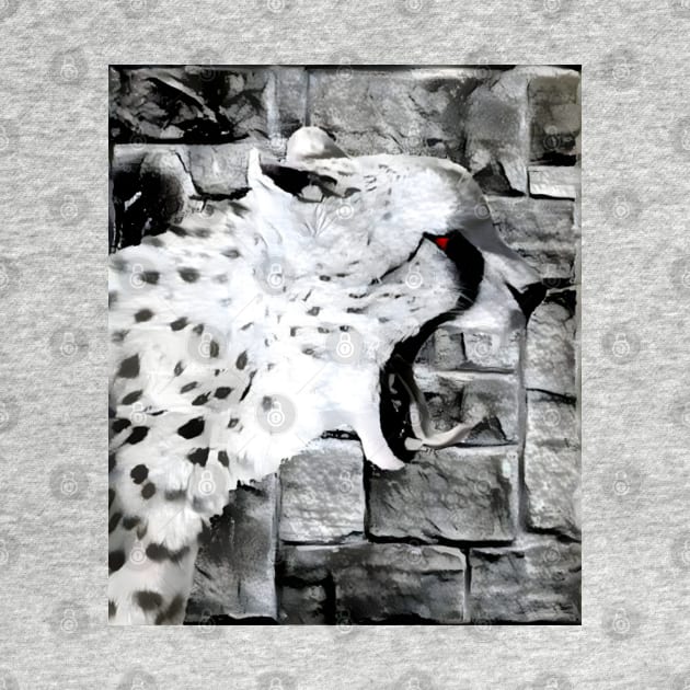 Cheetah Black and White Spray Paint Wall by Nuletto